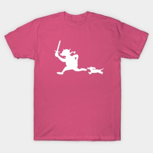 Running Viking with Dachshund (white) T-Shirt